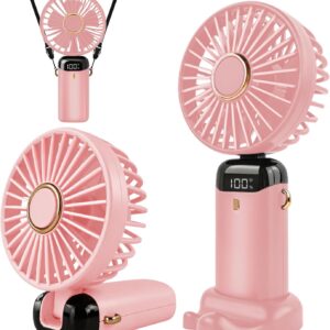Portable Mini Handheld Fan – USB Rechargeable 5-Speed Personal Fan for Travel & Home